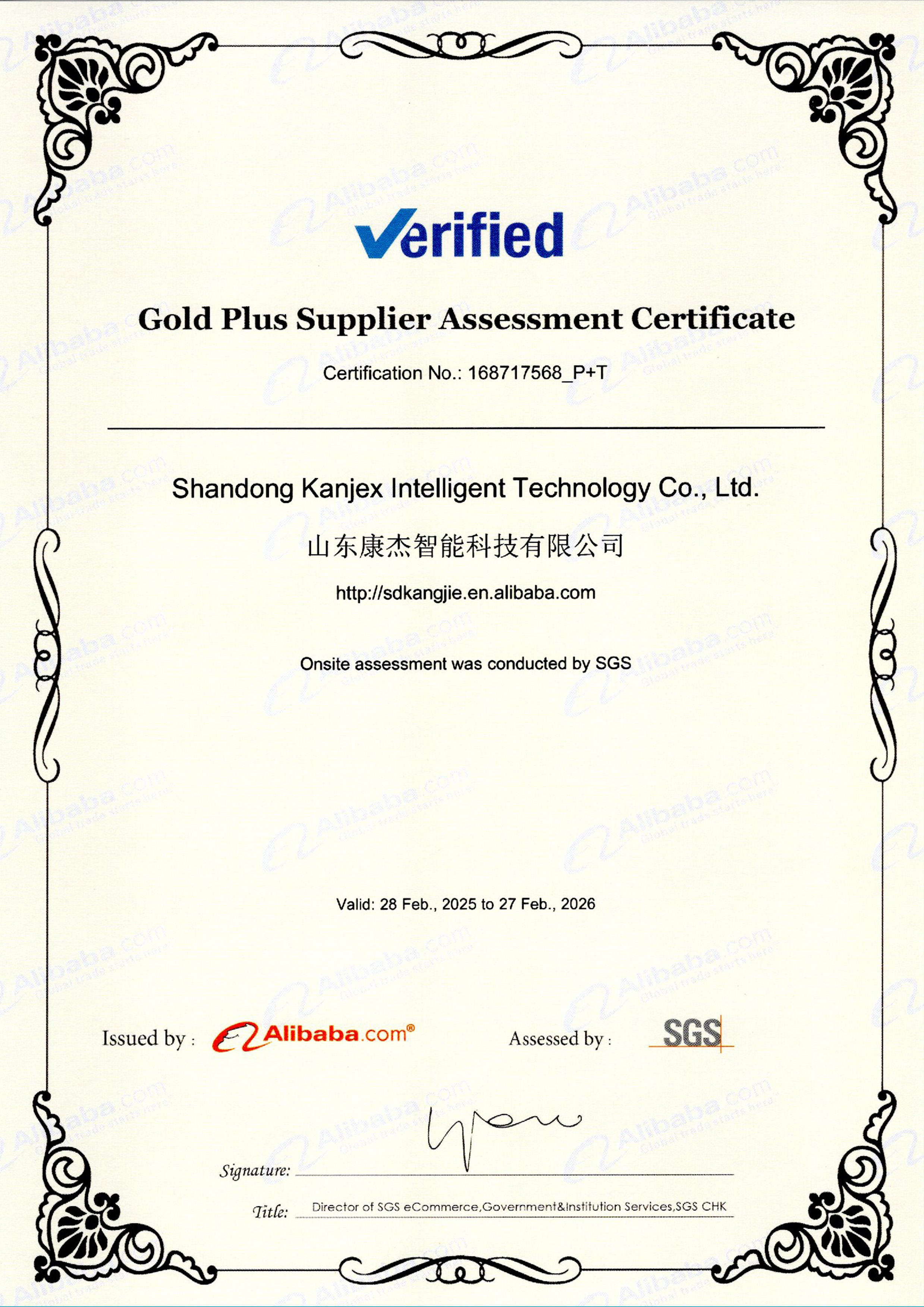 Alibaba Gold Supplier 