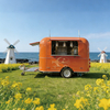 MGA-3M Length Full Stainless Steel Interior Dual Serving Windows With Tailgate Multifunctional Mobile Food Trailer