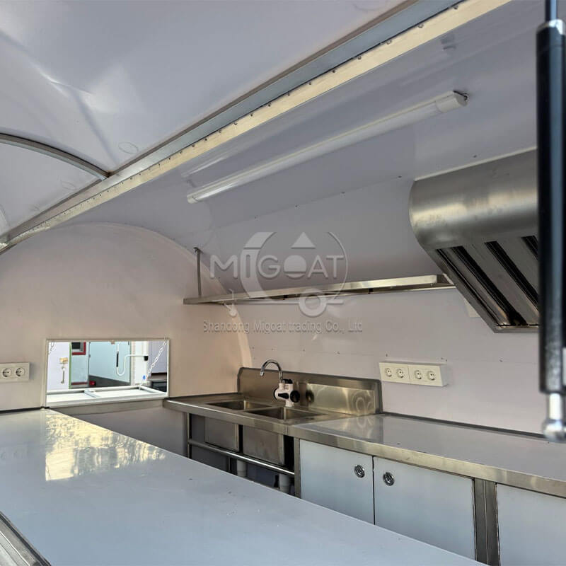 MGR-2.5M Length Stainless Steel Worktop Fully Equipped Mobile Food Trailer