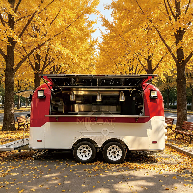 MGA-4M Large Capacity Stainless Steel Interior Retro Stylish Mobile Food Trailer