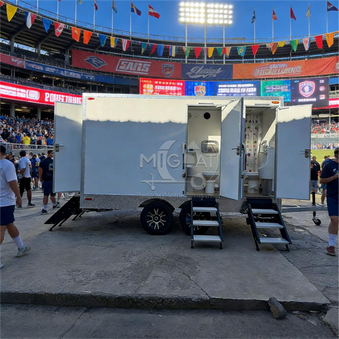 MGT-5M Luxury 4-Stall Portable Restroom Trailer | Eco-Friendly Mobile Toilet for Construction & Events