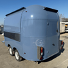 MGA-3M Tandem Axle Blue Vintage Food Trailer Fully Stainless Steel Kitchen Commercial Mobile Food Cart