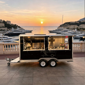 MGS-3.5M Large Capacity High-End Full Stainless Steel Interior Outdoor Commercial Mobile Food Cart Fast Food Vending Trailer