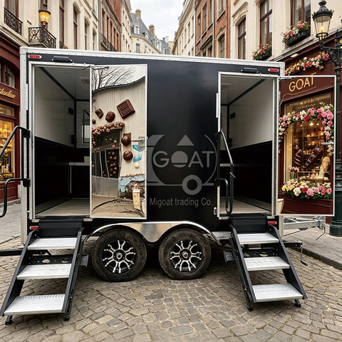  MGT-3M Dual-Axis Large-Capacity Luxury Portable Restroom Trailer, Premium Outdoor Mobile Toilet Shower Unit