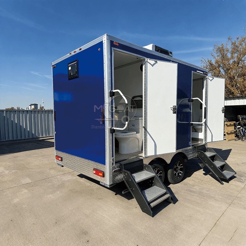 MG-3.5m 2Dual 2-Stall Premium Commercial Towable Mobile Restroom Trailer