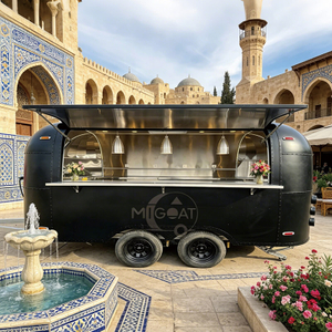MGA-4M Tainless Steel Interior Trendy Vintage Mobile Food Truck, Outdoor Street Snack Coffee Concession Trailer