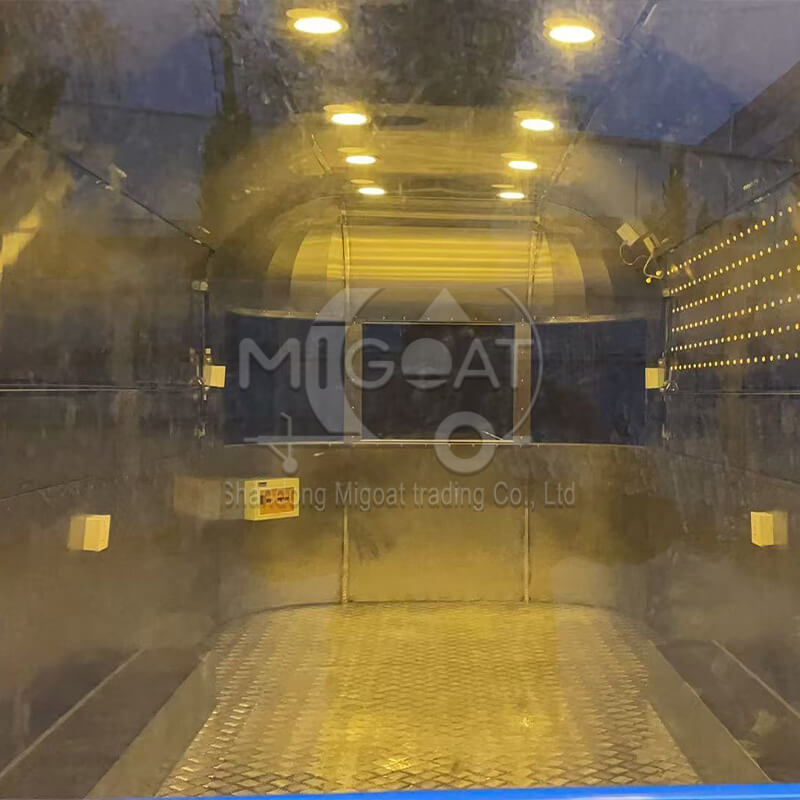 MGA-5M Mirror Stainless Steel Dual-Axle Towable Multi-Function Food Trailer