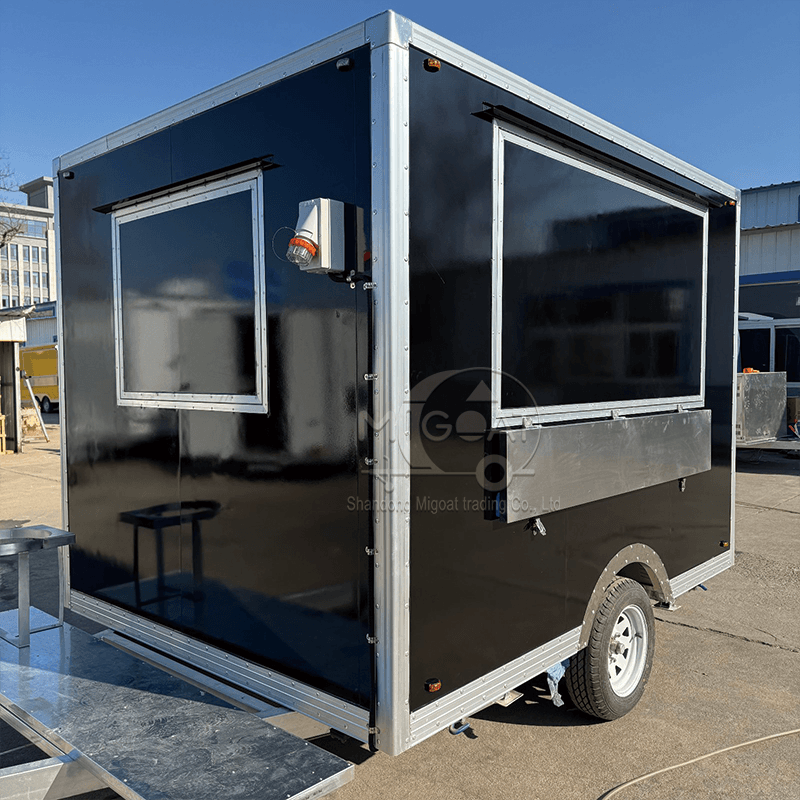 MGS-3.0M Length Stainless Steel Workbench Large Window Multi-Function Mobile Food Trailer