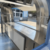 MGA-3M Tandem Axle Blue Vintage Food Trailer Fully Stainless Steel Kitchen Commercial Mobile Food Cart