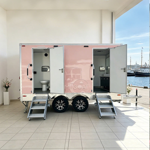 MGT-4M Pink High Appearance Waterproof Mobile Toilet Trailer