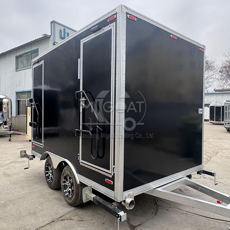  MGT-3M Dual-Axis Large-Capacity Luxury Portable Restroom Trailer, Premium Outdoor Mobile Toilet Shower Unit