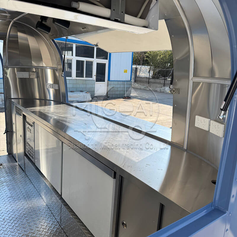 MGA-3M Dual Axle Load-Bearing Rust-Proof Waterproof Outdoor Mobile Coffee Snack Concession Food Trailer