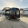 MGA-4M Dual-Axle Matte Black Retro Streamlined All Stainless Steel Interior Multi-Function Commercial Mobile Food Trailer