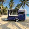 MGS-3M Wide Towing Dark Blue Polka Dot High-Appearance Multi-Function Mobile Food Trailer