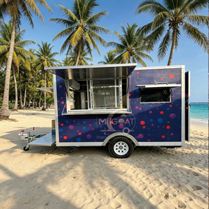 MGS-3M Wide Towing Dark Blue Polka Dot High-Appearance Multi-Function Mobile Food Trailer