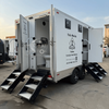 MGT-4.5M 4-Bay Tandem Axle Mobile Restroom Trailer With Sink For Construction Site Event High-End Eco-Friendly Toilet