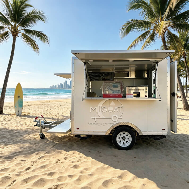 MGS-2.5M Mobile Food Truck with Stainless Steel Construction & Full Equipped Kitchen for Outdoor Catering