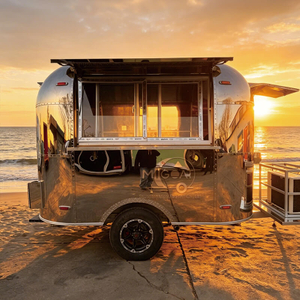 MGA-2.5M Polished Stainless Steel Towable Food Trailer with AC for Coffee Business