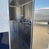MGS-3m Length Stainless Steel Interior Blue White Color Matching Multi-Function Commercial Mobile Food Trailer