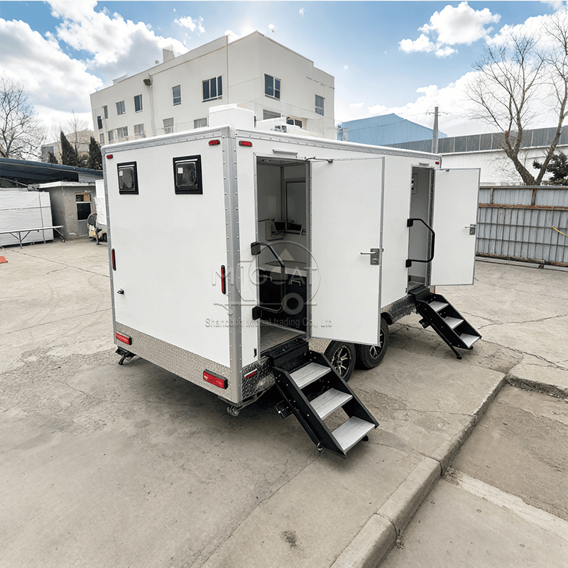 MGT-4.5M 4-Stall Dual-Zone Luxury Mobile Restroom Trailer | Heavy-Duty Dual-Axle Model