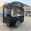 MGR-2.5M Simple Black Stainless Steel Interior Mobile Food Trailer, Towable Street Food Concession Cart