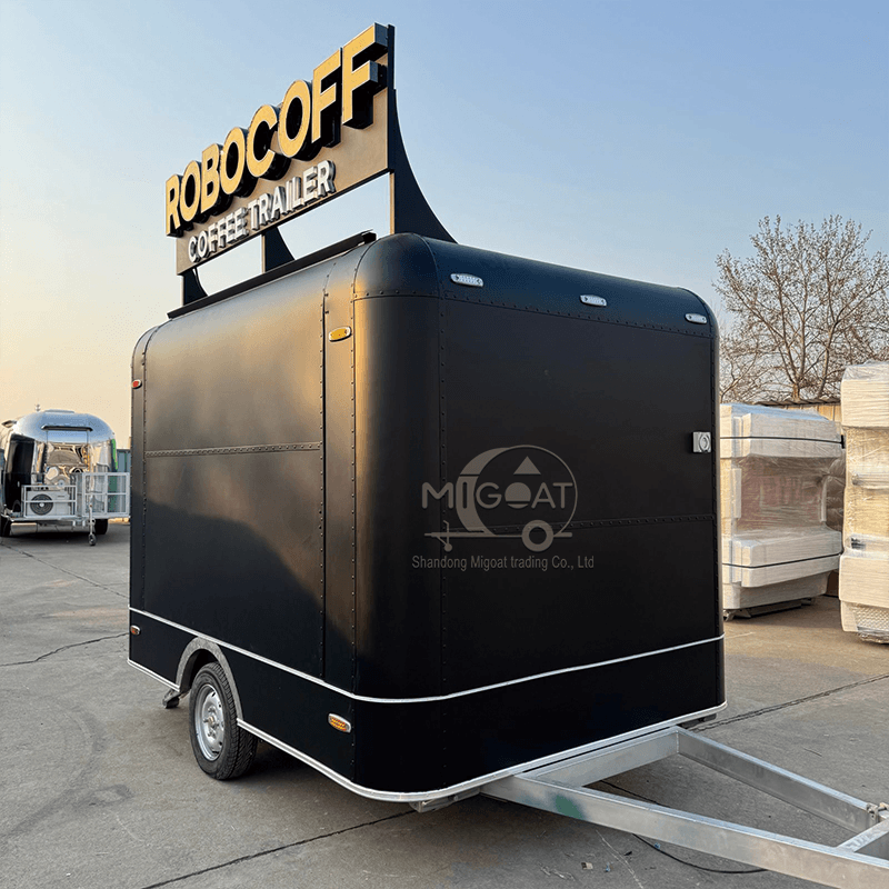 MGA-3M Length Stainless Steel Interior Custom Logo Coffee Food Trailer, Mobile Commercial Multi-Function Food Cart