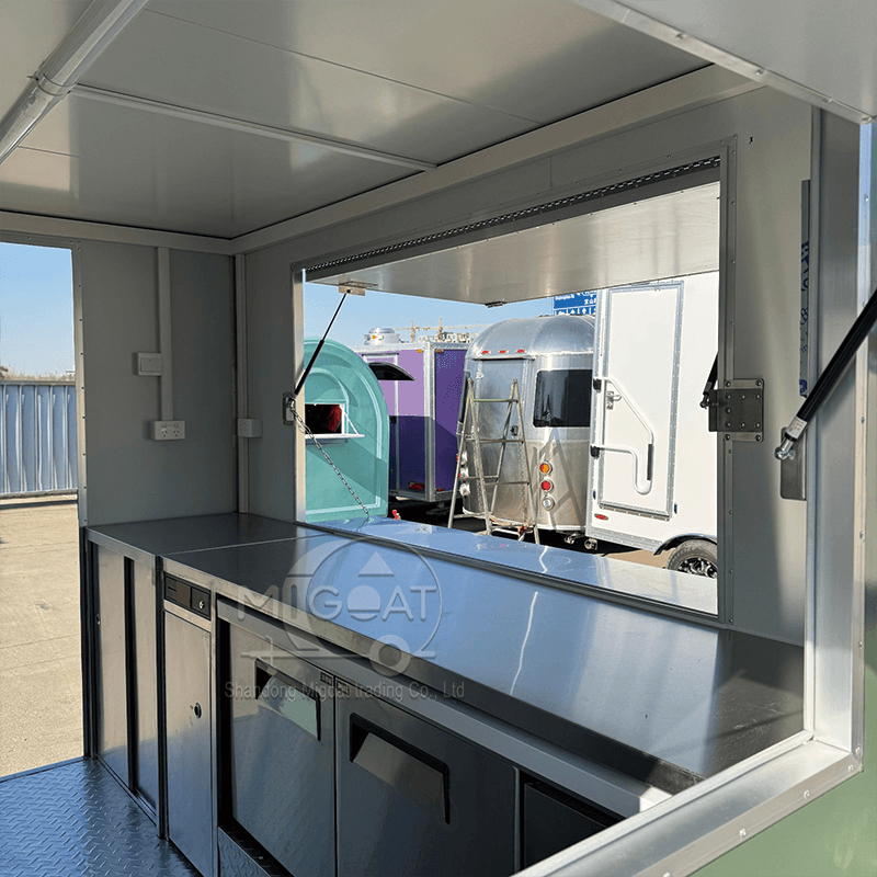 MGS-3m Length Fully Stainless Steel Interior Dual Sink Exhaust System Multi-Function Mobile Food Trailer