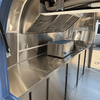 MGA-3M Tandem Axle Blue Vintage Food Trailer Fully Stainless Steel Kitchen Commercial Mobile Food Cart