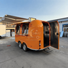 MGA-3.5M Orange Double Axle Stainless Steel Mobile Food Trailer
