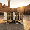 MGT-4M 3 Private Stall Luxury Waterproof Towable Mobile Public Toilet Restroom Trailer