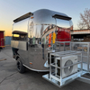 MGA-3m Mirror Stainless Steel Retro Style Mobile Food Trailer