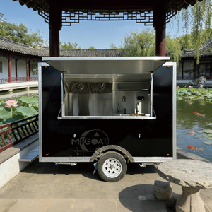 MGS-3.0M Length Stainless Steel Workbench Large Window Multi-Function Mobile Food Trailer