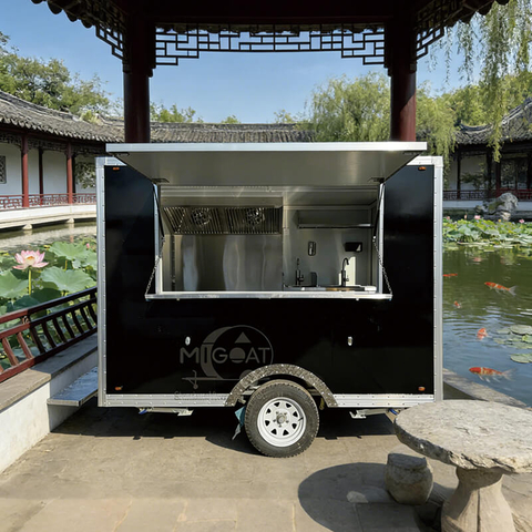 MGS-3.0M Length Stainless Steel Workbench Large Window Multi-Function Mobile Food Trailer