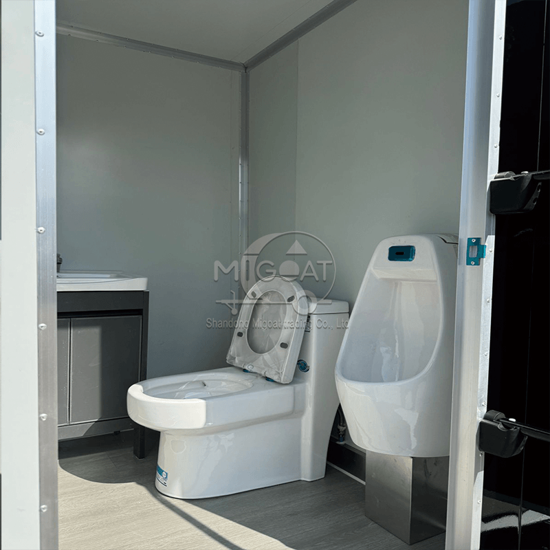 MGT-3M Luxury Dual Restroom Portable Toilet Trailer with Sinks, Mobile Restroom for Outdoor Events Construction