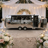 MGA-5M Mirror Polished Stainless Steel Mobile Food Truck 6m Multi-functional Commercial Catering Trailer Viral Camping Coffee