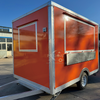 MGA-3 Orange Multi-functional Mobile Food Cart Commercial Stainless Steel Kitchen Snack Trailer