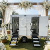 MGT-3M Luxury 2-Cabin Portable Restroom, Stainless Steel Hardware, Corrosion-Resistant, Premium Outdoor Sanitary Solution