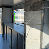 MGS-4M Dual-Axle Black Mobile Food Truck, Full Stainless Steel Countertop, Cross-Border Commercial Food Cart