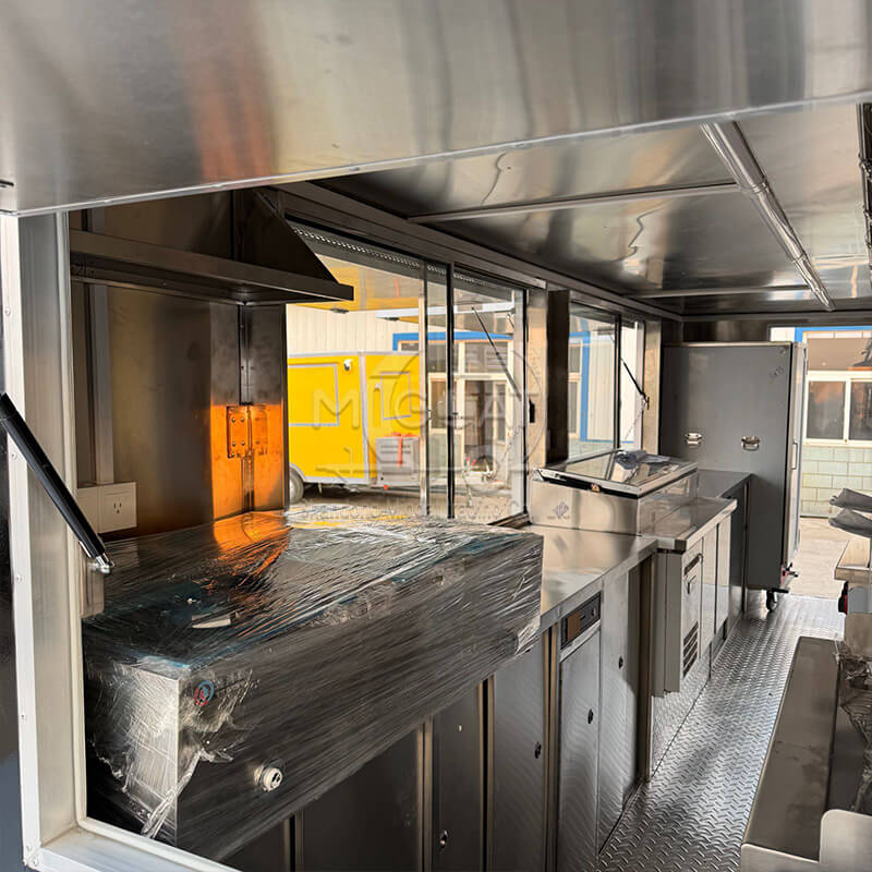 MGS-6M Dual Axle Fully Stainless Steel Interior Multi-Functional Commercial Food Trailer