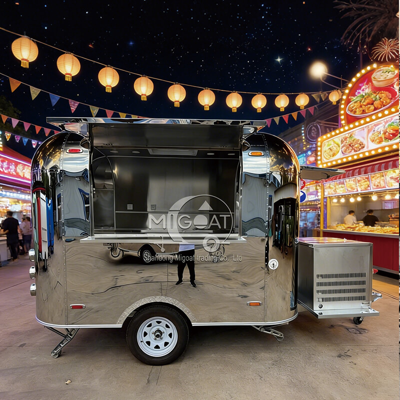 MGA-2.5M Mirror Stainless Steel Multi-functional Food Truck - Viral Check-In Style, Cross-Border Bestseller