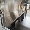 MGA-3.5M Mirror Stainless Steel Dual-Axle Multi-Function Food Truck, Premium Streamliner Mobile Food Concession Trailer