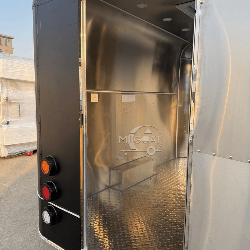 MGA-3M Length Stainless Steel Interior Custom Logo Coffee Food Trailer, Mobile Commercial Multi-Function Food Cart