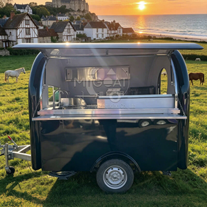 MGR-2.8M Gloss Black Curved Top Multi-Function Food Trailer