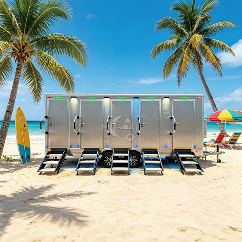 MGT-6M Wet-Dry Separation With Shower Luxury Finished Outdoor Scenic Mobile Toilet Shower Room