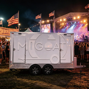 MGT-5M Multi-Compartment Thick Anti-Corrosion Mobile Washroom Trailer, Premium Temporary Public Toilet for Construction