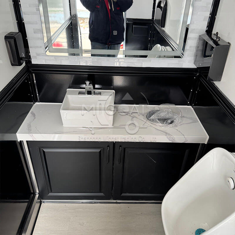  MGT-3M Dual-Axis Large-Capacity Luxury Portable Restroom Trailer, Premium Outdoor Mobile Toilet Shower Unit