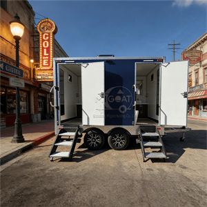 MG-3.5m 2Dual 2-Stall Premium Commercial Towable Mobile Restroom Trailer