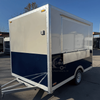 MGS-3m Length Stainless Steel Interior Blue White Color Matching Multi-Function Commercial Mobile Food Trailer